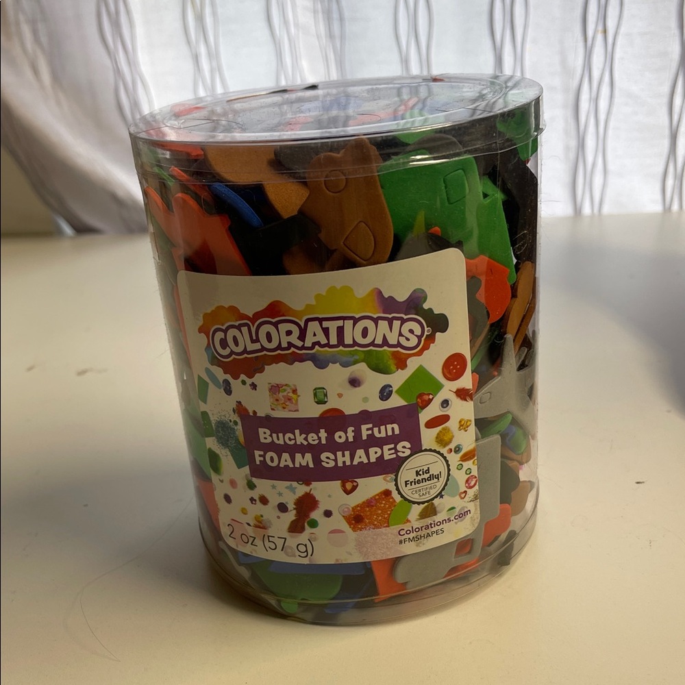 Foam Shapes Bucket - Multicolor. NEW